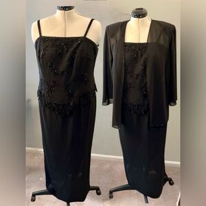 Karen Millen evening dress with Sheer jacket Overlay